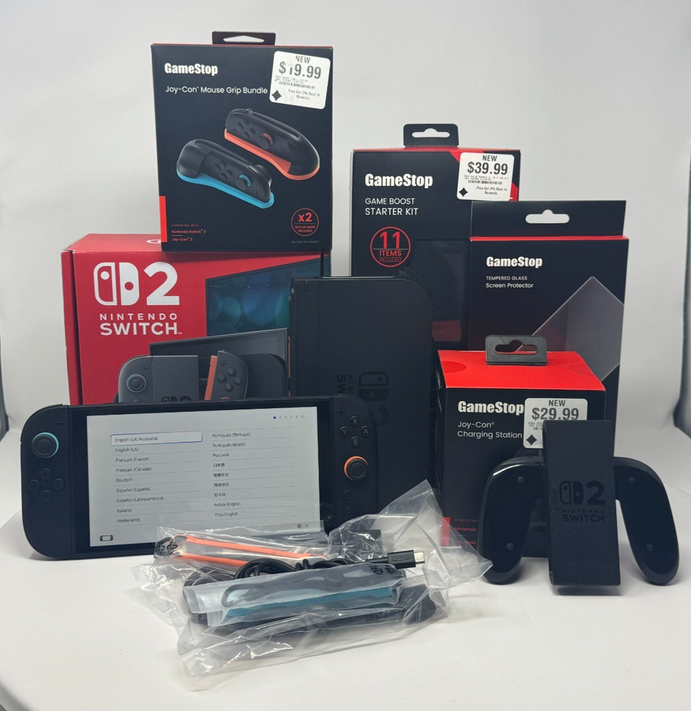 Nintendo Switch 2 Console Bundle Dock GameStop Accessories Starter Kit Tested