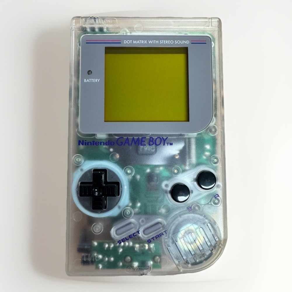 Restored Nintendo Game Boy (Grade A, Clear, DMG-01)