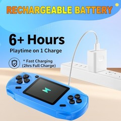 USB Rechargeable Handheld Game Player – 3.0” HD Screen, 100 Classic Games