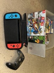 Nintendo Switch 26GB Gray Console with Neon Red and Neon Blue Joy-Con
