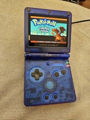 GBA SP – Hispeedido IPS Screen- USB-C Charging – Clear Blue Shell – New Battery
