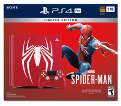 Sony PlayStation 4 Pro Limited Edition Marvel’s Spiderman 1TB Red Console Bundle