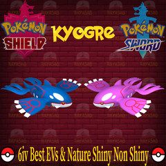 Pokemon Sword & Shield Kyogre Legend 6IV Best EVs & Nature 🌟Shiny🌟, Non Shiny