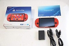 PlayStation PS Vita Wi-Fi Console Red PCH-2000 ZA26 Handheld from Japan