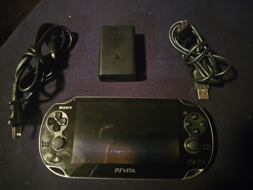 Sony PlayStation Vita Crystal Black Gaming Handheld System With Modifications