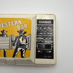 WESTERN BAR CASIO GAME WORKING CG-300 Japan 1984 – Missing Battery Cover – Read