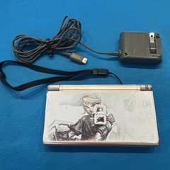 Nintendo DS Lite Handheld Console Metallic Rose USG-001 WORKS Link Zelda Skin
