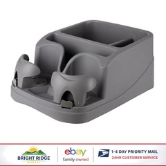 Automobile Storage Console with Drink Holders and CD/Cassette Organizer Charcoal