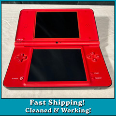 Nintendo DSi XL 25th Anniversary Super Mario Red Handheld UTL-001 Tested W Game!