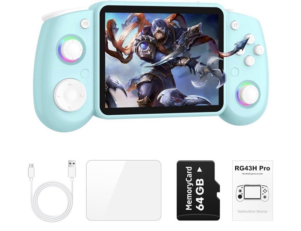 RG43H PRO Retro Handheld Game Console,4.5 Inch IPS Screen, RK3562 Quad-Core Cpu,