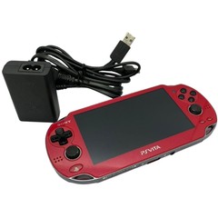 SONY PS Vita PCH-1000 Cosmic Red Wi-Fi OLED FW:3.36 w/ Charger from japan