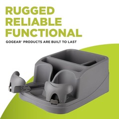 GO GEAR Charcoal Console – Versatile Car Organizer with Adjustable Drink Holders