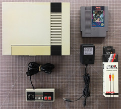 Nintendo NES Console System Bundle w/ Controller, Power Adapter, AV Cable & Game