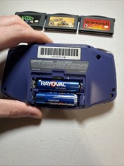 Nintendo Game Boy Advance Handheld System – Indigo AGB-001 Tested With Games