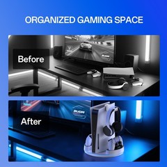 NEWDERY for PS5/Slim/Pro Stand Console Charging Station PlayStation 5 Console