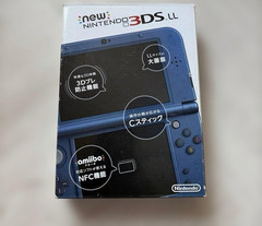 Nintendo New 3DS LL XL Metallic Blue Console Box Manual Charger Japan