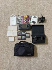 SEGA Game Gear Console Lot w/ 5 Games, AC Adapter, Battery Pack, Case & Manuals
