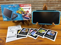 Nintendo 2DS XL Console Black/Turquoise w/Box & Inserts PARTS/REPAIR ONLY! READ!