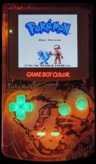 Nintendo Gameboy Color “Flamethrower” Version Retro Pixel IPS Retro Glow LED Kit