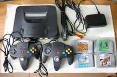 Nintendo64 Console Complete Set with Mario Golf64 /Japan Ver. 100V