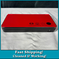 Nintendo DSi XL 25th Anniversary Super Mario Red Handheld UTL-001 Tested W Game!