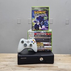 Microsoft Xbox 360 S Slim 500GB Console Model 1439 Bundle W/ 12 Games LOT