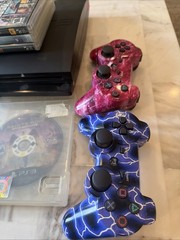 Sony Playstation 3 PS3 Slim CECH-3001A Console 6 Games 2 Controllers GTA COD