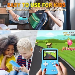 32 Bit Handheld Games for Kids Preloaded 139 Video Games Blue