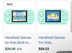 The Great Boy GB-682 Handheld Console, Preloaded Games, Blue/yellow