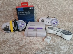 SNES Classic Mini Edition Bundle 3 Controllers Extension Cord Memory Card