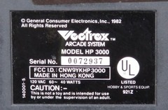 1982 VECTREX ARCADE SYSTEM CONSOLE HP 3000 MINESTORM VIDEO GAME EXCELLENT