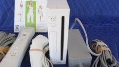 (WII #2 ) Nintendo Wii White Console Bundle Sensor Bar AV Power Cable FIT WORKS