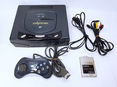 Hitachi Hi Saturn console + Movie Graphics card Controller set NTSC-J Tested
