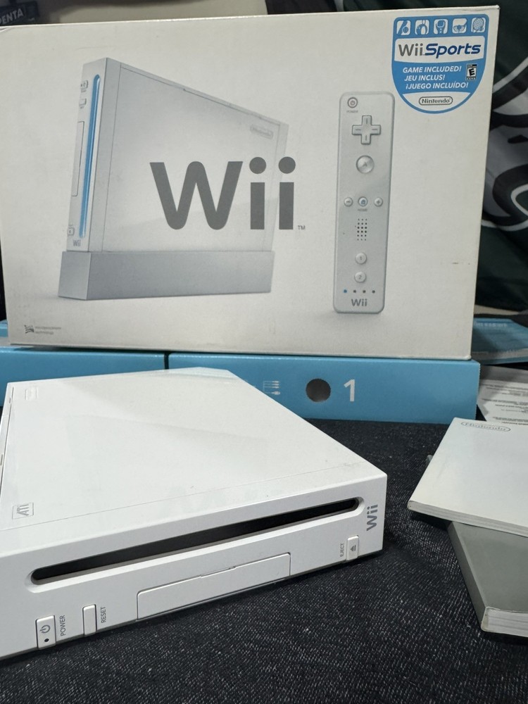 Nintendo RVL-001 Wii Console With Box – White | No Controller, Nunchucks Or Game