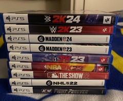 Sony PS5 2 controllers 9 games and controller charging station