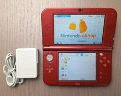New Nintendo 3DS XL Metallic Red Charger 32GB SD Card | Region Free DUAL IPS