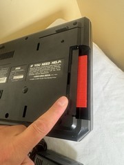 SEGA Genesis Black Red Console, Headphone Jack, Volume Control, Reset Button