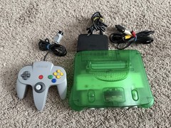 Nintendo 64 N64 Funtastic Jungle Green Console Bundle /w OEM Controller Tested