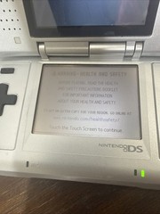 Nintendo DS Original Console NTR-001 Titanium Silver For Parts Bad Top Screen