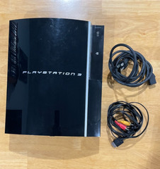 Sony PS3 Fat Black Console Gaming System 18 Games, 1 Controller, 150GB *Tested*