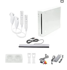 Nintendo Wii Console with Wii Sports, Mario, and Adapt Pack – White