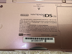 Nintendo DS Lite USG-001 Metallic Rose W/Charger, Stylus & 7 Games Tested/Works