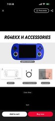 ANBERNIC RG40XX H Handheld System 64GB USB-C 960p Rechargeable Blue Grey