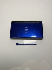 Nintendo DS Lite Cobalt Blue/Black Handheld Gaming TESTED Working Broken Hinge