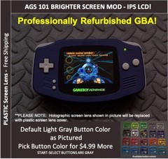Nintendo Game Boy Advance System AGS101 Backlit Mod-Plastic Screen – BLUE