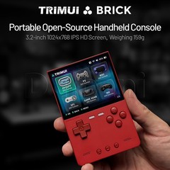 TrimUI Brick Red Open Source Handheld Game Console with 64GB