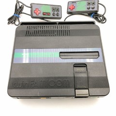 Sharp Twin Famicom Console System Black New Belt AN-505-BK Japanese Tested
