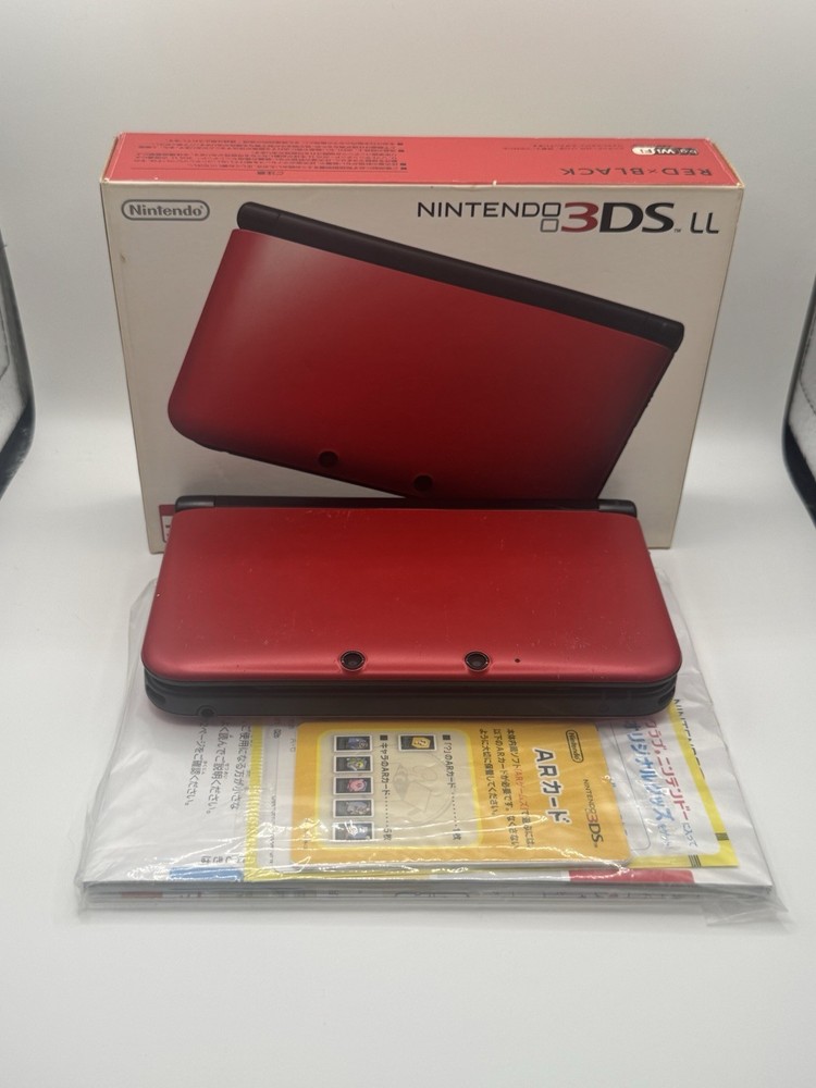 *US SELLER* Nintendo 3DS LL XL Region free Red With box w/ Charger & Stylus