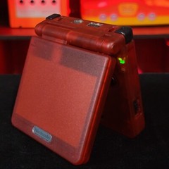 Clear Red Nintendo Game Boy Advance GBA SP IPS MOD Adjustable Brightness
