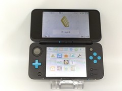 B7131 Nintendo new 2DS console LL XL Black x Turquoise Japan w/pen
